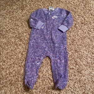 Nike Purple Fleece Footie One Piece
